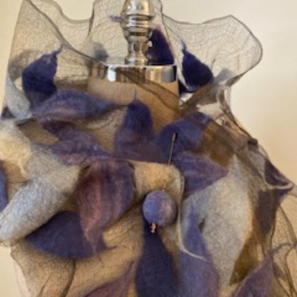 NWOT DESIGNER SILK ORGANZA & MERINO WOOL FELT - Picture 3 of 10